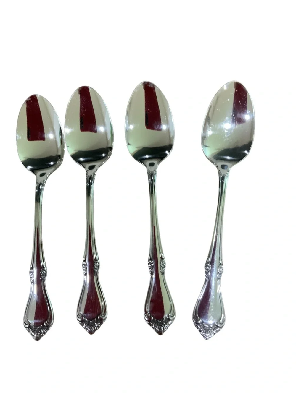 SSS By Oneida Tablespoons Stainless Steel Chateau Floral Pattern 4 Spoon Bundle